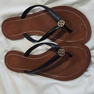 Tory Burch Black and Brown Sandals
